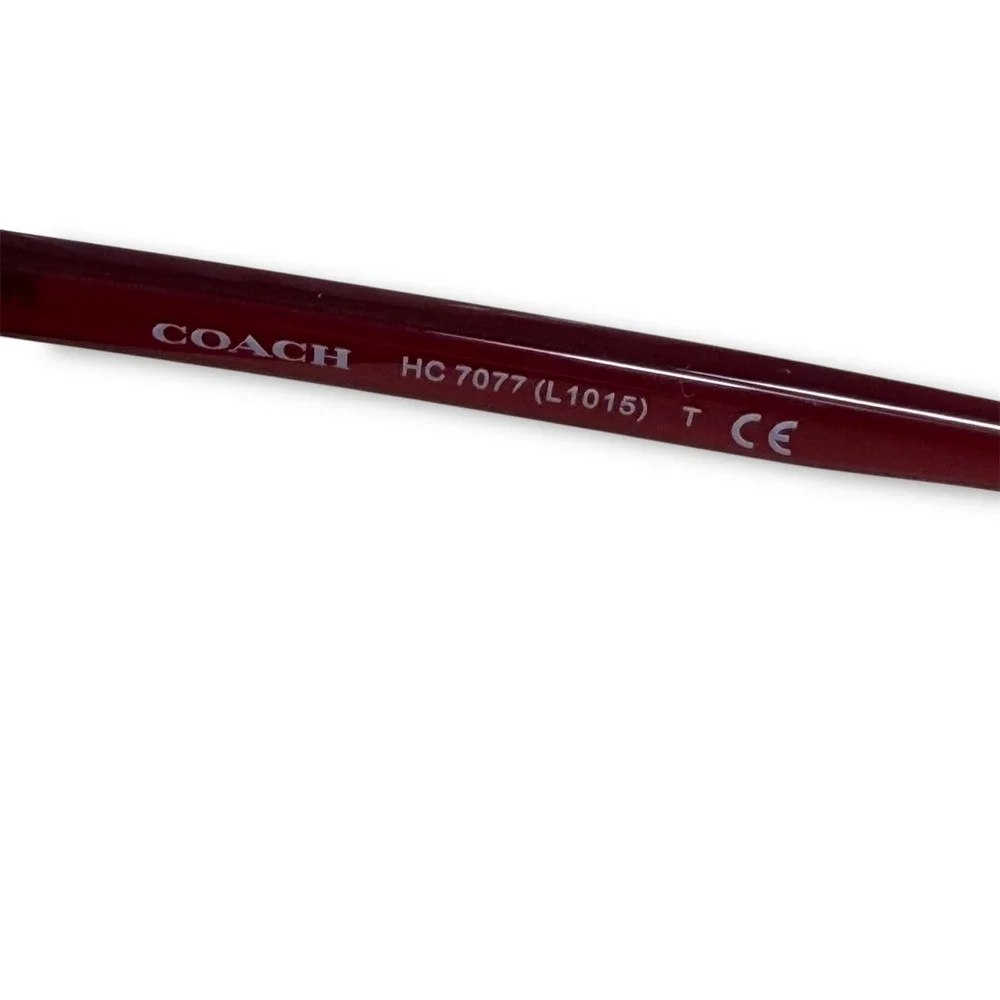 Coach HC7077 Aviator Pilot Sunglasses Shiny Light Gold Burgundy 58 14 140 90058H - Picture 7 of 8